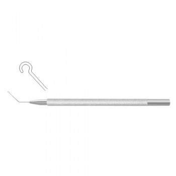 Hirschman Iris Hook Blunt - Angled Stainless Steel, 11 cm - 4 1/4" 